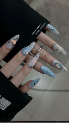 Short Cyberpunk Nails, Fantasy Nails Designs, Crazy Nails Ideas, Fantasy Nail Art, Crazy Nail Designs, Crazy Nail Art, Happy Nails