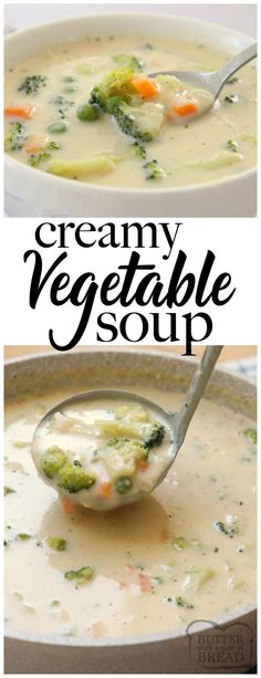 creamy vegetable soup with broccoli and carrots