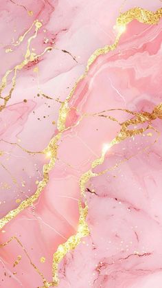 pink and gold marble wallpaper with golden glitter