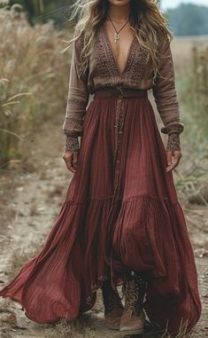 Long Dress Fall, Long Fall Dresses, Elegant Bohemian, Cotton Long Dress, Easy Life, Vintage Maxi Dress, Halloween Fashion, Chic Dress