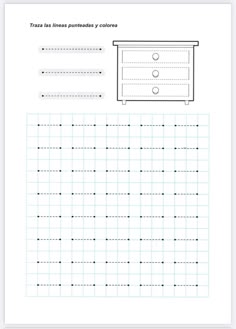 a printable worksheet for children's room with an image of a dresser