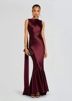 76% Acetate, 24% Polyester Made in China Model is 5'10" wearing size S Style No. FW24-10120 Jewel Tones Formal Dress, Sparkle Wedding Guest Dress, Royal Wedding Guest Attire, Reformation Long Dress, Burgundy Classy Dress, Floor Length Formal Dresses, Egyptian Wedding Guest Dress, Business Party Outfit Dress, Professional Gala Dress