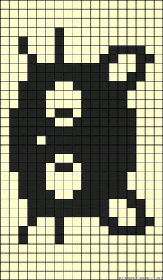 a black and white cat is shown in the middle of a cross - stitch pattern