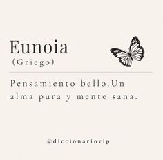 an image of a butterfly with the words eunoia griego written below it