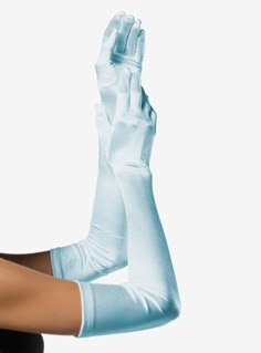 Extra long satin gloves Cinderella Gloves, Linh Cinder, Princess Gloves, Long Satin Gloves, Toddler Boy Costumes, Fancy Gloves, White Thigh Highs, Opera Length Gloves, Bridgerton Vibes