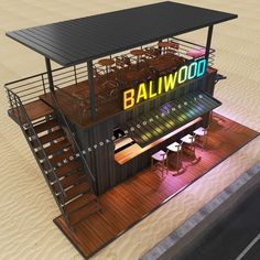 a building with a sign that says ballwood on it