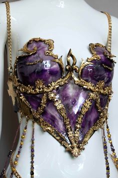 Amethyst Corset, Original Design - Etsy Corset Fashion, Fairytale Dress, Fantasy Dress, Fantasy Jewelry, Fantasy Clothing, Fantasy Fashion, Bra Top, Mode Vintage, Character Outfits