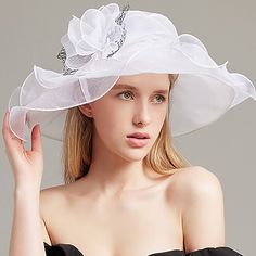 Category:Fascinators,Hats,Headwear; Embellishment:Pure Color,Splicing,Tulle; Gender:Women's; Quantity:1 PC; Theme:Head,Vintage Theme,Bohemian Theme,Holiday,Classic Theme,Beach Theme,Fashion; Style:Vintage,Elegant; Hats Category:Veil Hat,Sun Hat,Floppy Hat,Fedora Hat; Occasion:Holiday,Beach; Material:Tulle,Organza; Front page:WE; Shipping Weight:0.12; Listing Date:03/11/2024; Head Circumference: Summer Mini Hats For Church, Summer Fedora Sun Hat For Church, White Beach Costume Hat With Short Brim, White Short Brim Beach Hat, Summer Party Cloche Sun Hat, Elegant Wide Brim Mini Hat For Vacation, Wide Brim Hat For Church In Summer, Summer Wide Brim Mini Hats For Church, Brimmed Beach Costume Hats And Headpieces