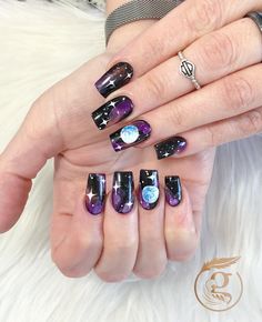 40+ Dreamy Galaxy Nails Ideas For Your Next Manicure - Nail Designs Daily Purple Ombre Nails