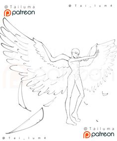 a drawing of an angel with its wings spread out and the words saturn on it