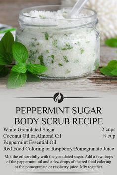 Body Scrubs Homemade, Scrubs Recipes, Sugar Body Scrub Recipe, Diy Body Scrubs, Easy Diy Body Scrub, Salt Scrubs