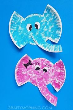 paper plate elephant and elephant head craft for kids