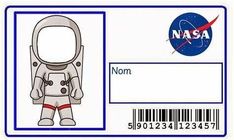 a nasa id card with an astronaut's space suit on it