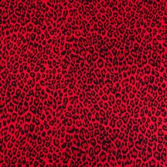 a red and black animal print fabric