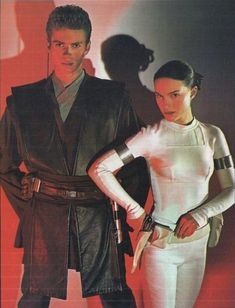 a man and woman in star wars costumes