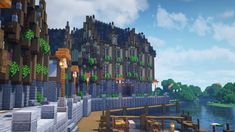 Tavern/Inn built and designed 100% in survival on a 45 degree angle: Minecraftbuilds Minecraft Base Inside Mountain, Minecraft Airship Dock, Minecraft Fantasy Tavern, Viking Longhouse Minecraft, Minecraft Harbor, Minecraft Underwater City, Minecraft Lake, Minecraft Castle Designs, Minecraft Town