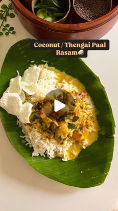 a plate with rice and vegetables on it next to a bowl of other food items