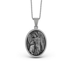 Silver Archangel Gabriel Pendant - Guardian Angel Gabriel Necklace, Christian Spiritual Jewelry Gift, Protection Gift, Personalized Embrace the divine guidance of the Silver Archangel Gabriel Pendant, a meticulously crafted piece of spiritual significance. This pendant beautifully captures the essence of Gabriel, the messenger archangel, in gleaming silver. Ideal for personal reflection or as a meaningful gift, this silver pendant serves as a symbol of hope and inspiration, perfectly complementi Angel Guardian, Personal Reflection, Angel Gabriel, Necklace Christian, Archangel Gabriel, Divine Guidance, Hope Symbol, Spiritual Jewelry, Guardian Angel