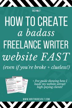 Want to set up a freelance writer website? Not sure of how to create a freelance writing portfolio? This 2700-word, in-depth post has all the steps to help you get it done FAST and make a site that SELLS! :) Content Writer, Writing Assignments