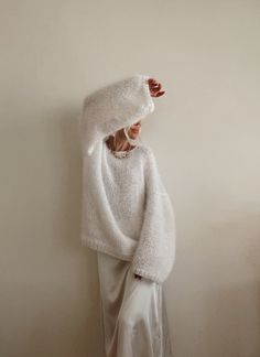 Hand Knitted Fluffy Mohair Sweater White Wool Sweater Bridal Sweater Knitted Wedding Bridal Shrug Chunky Oversized Wedding Sweater - Etsy White Wool Sweater, Wedding Sweater, Bridal Sweater, Bridal Shrug, Womens Pullover Sweaters, Sweater White, Mohair Sweater, Fall Fits, Outfit Inspo Fall