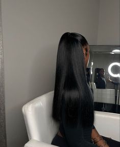 Jet Black Hair, Quick Weave Hairstyles, Hair Laid, Baddie Hairstyles, Hair Weave, Aesthetic Hair, Hair Skin, Ponytail Hairstyles, Straight Hair