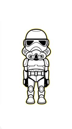 a star wars character with sunglasses and a helmet on, standing in front of a white background