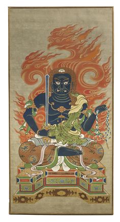 Fudo Myoo Tattoo Design, Buddhism Tattoo, Buddhist Art Drawing, Interesting Images, Art Japonais, Japanese Prints