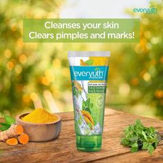 Shop the best Tulsi Turmeric face wash which removes pimples and helps getting glowing skin. Shop Now at https://www.everyuth.com/face-wash/tulsi-turmeric-face-wash/19/ Fb Ads Design, Face Wash For Pimples, Clear Pimples, Vitamin C Face Wash, How To Clear Pimples, Natural Cleanse, Natural Face Wash