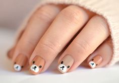 Baby Nail Art, Kutek Disney, Animal Nail Art, Bears Nails, Summer Nail Art, Animal Nails