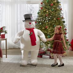 Christmas Animatronics, Half Christmas Tree, Holiday Inflatables, Hammacher Schlemmer, Luau Theme, Frosty The Snowman, Cartoon Christmas, Frosty The Snowmen, Beautiful Christmas Trees