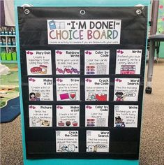 Third Grade Classroom Management, Classroom Management Ideas, Choice Board, Classroom Expectations, Classroom Management Tool, Elementary Classroom Decor, Third Grade Classroom, Classroom Management Strategies