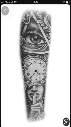 Tattoo Hombre Brazo, Unique Sleeve Tattoos, Tatto Print, Tiger Tattoo Sleeve, Clock Tattoo Design, Armband Tattoo Design, Men Tattoos Arm Sleeve