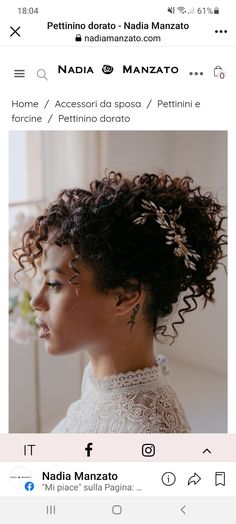 an instagram photo of a woman with curly hair