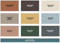 the different colors of paint that are used for walls and ceilings in various rooms, including one