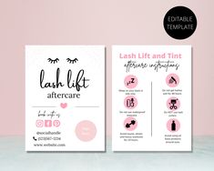 the front and back of a flash life flyer with pink accents on it, next to a