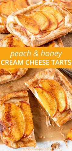 peach and honey ice cream cheese tarts