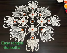 an easy rangdi design for the occasion of diwaling with watercolors