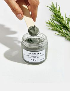 Kani Botanicals : Vegan Beauty + Skincare Inspired by Real Life Face Mapping Acne, Green Face Mask, Face Mapping, French Green Clay, Green Algae, Beauty Products Photography, Green Clay, Face Acne, Face Mask Design