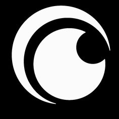 a black and white logo with the letter c in it's center, on a dark background