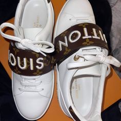 Gently Used Wore Them 3-4 Times Louis Vuitton Sneakers, Shoes Louis Vuitton, Louis Vuitton Shoes, Womens Shoes Sneakers, Shoes Sneakers, Color White, Louis Vuitton, Women Shoes, Sneakers