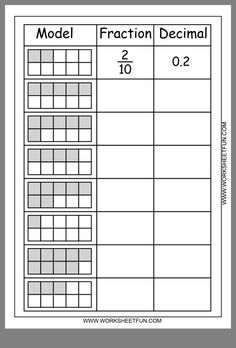 the fraction model worksheet for students to practice fractions and numbers in addition