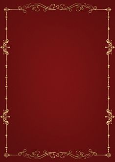 a red and gold frame on a maroon background