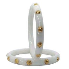 Enamel White and Off White color Bangles in Metal Alloy studded with Artificial Traditional White Metal Bracelet, Adjustable White Metal Bangle, Adjustable White Bangle, White Bangles, Metal Bangles, Off White Color, Super Sale, White Color, Bangles