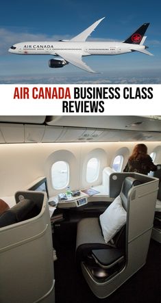 an air canada business class seat on the plane