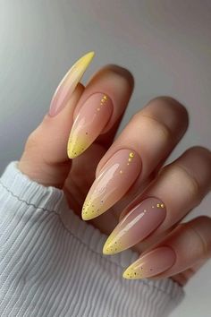 Yellow Nails Design, Yellow Nails, Fancy Nails, Chic Nails, French Tip Nails, Nail Polishes, Gorgeous Nails, Perfect Nails, Trendy Nails