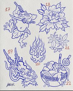 an image of tattoos drawn on paper