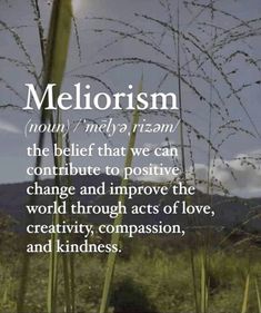 a field with tall grass and the words melorisism on it