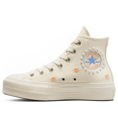 Outer Banks Converse, Beachy Converse, Costume Converse, Converse Collection, Cute Converse Shoes, Cute Converse, Chuck Taylor All Star Lift, Jordan Shoes Girls