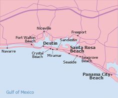 a map of the city of destin and santa rosa beach