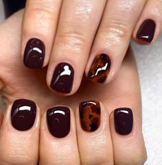 Brown Nail, Ten Nails, Makeup Nails Designs, Dark Nails, Brown Nails, Fall Nail Designs